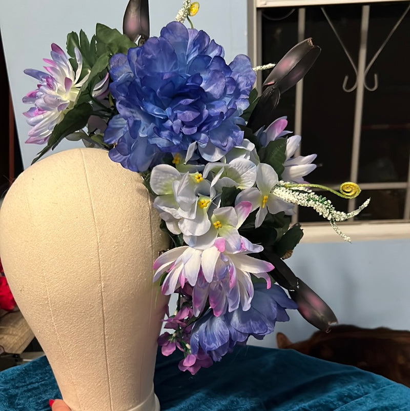 Blue Tropical Flower Crown